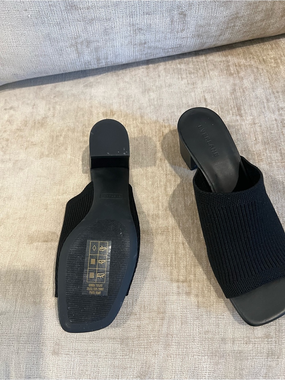 Everlane Black Knit Slide Sandals - Picture 3 of 3